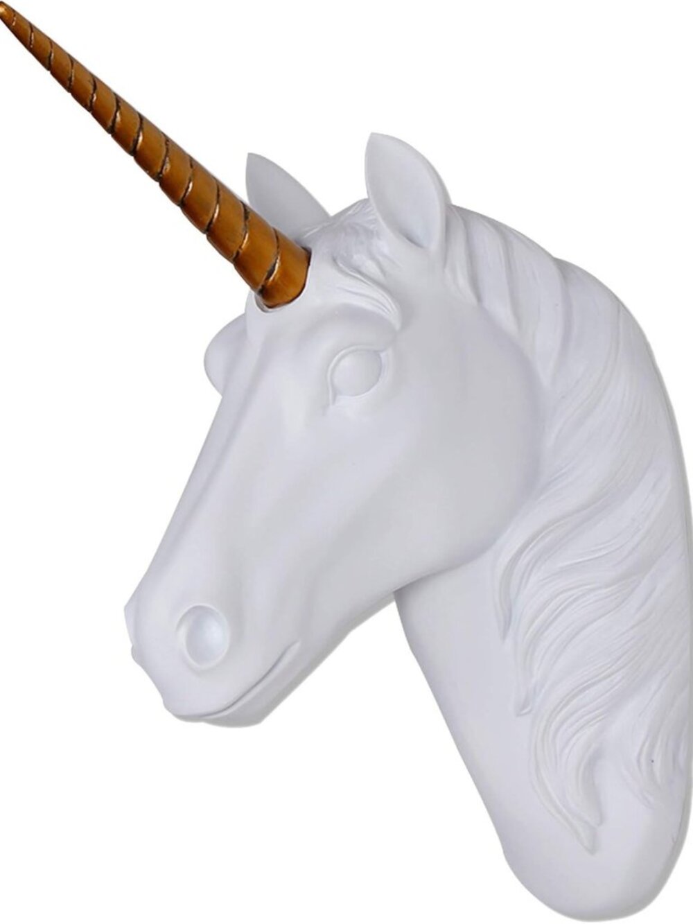 Whimsical Unicorn Wall Mount Faux Resin Taxidermy Sculpture for Home Decor